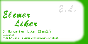 elemer liker business card